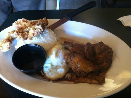 Pork chops and Adobo Silog