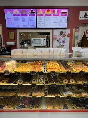 The donuts and menu