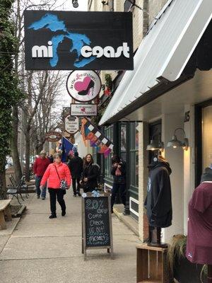 Mi Coast Flagship Store-in Saugatuck Mi. You've got to stop by and shop for all your Michigan themed clothing and gear-it's awesome