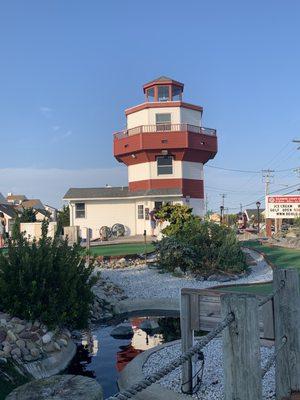 Harbor mini golf and ice cream lighthouse