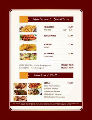 S Luna Restaurant & Bar * Menu Page 1 of 3