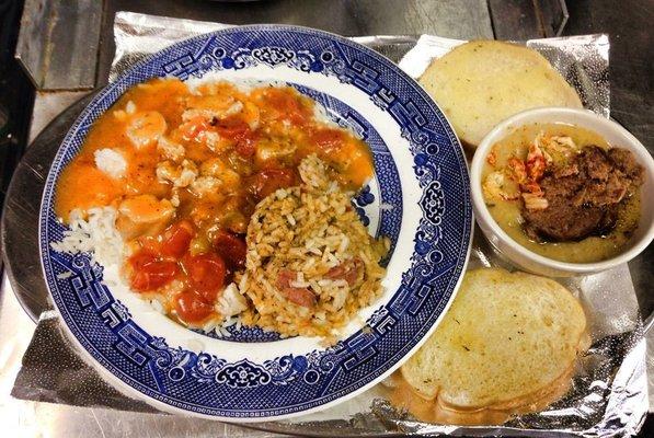 Shrimp Creole, Jambalaya, and Bisque