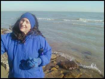 Executive Director Elizabeth Herman, at Lake Michigan.