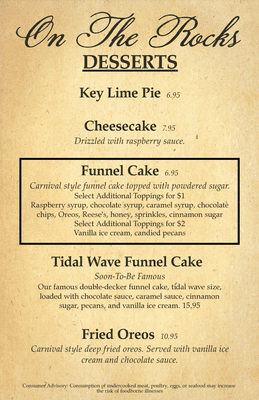 Dessert Menu