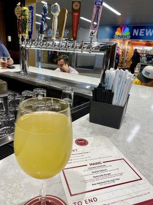 Beer taps! Mimosas! Across from CNBC News stand next to A3!