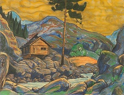 Hut in the Mountains, set design for 1912 Moscow Art Theatre production of Ibsen's Peer Gynt