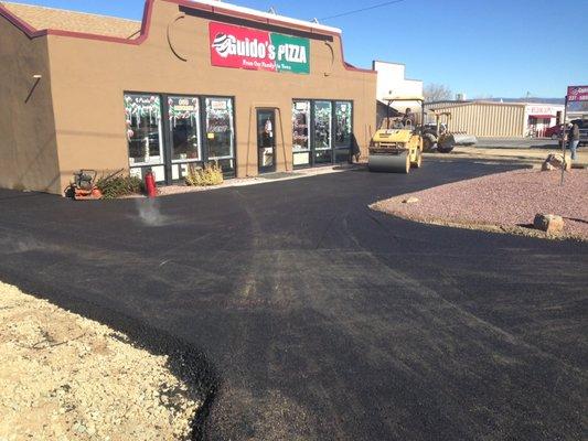 Guido's Pizza gets a new parking lot