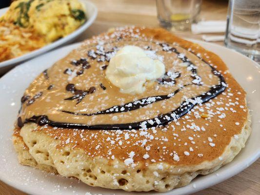 Oreo peanut butter pancakes