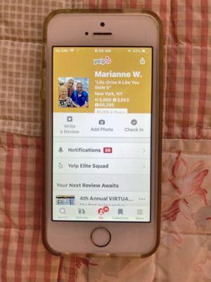 My iPhone 5s has a different version of the Yelp app. This phone is gradually slowing down to make using difficult. 11/28/23