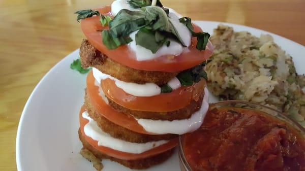 Eggplant Fresh Mozzarella and Tomato