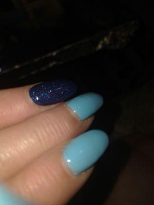 My nails which were not what I paid for!