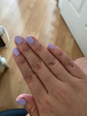 Most recent mani-got shellac taken off and then a regular mani