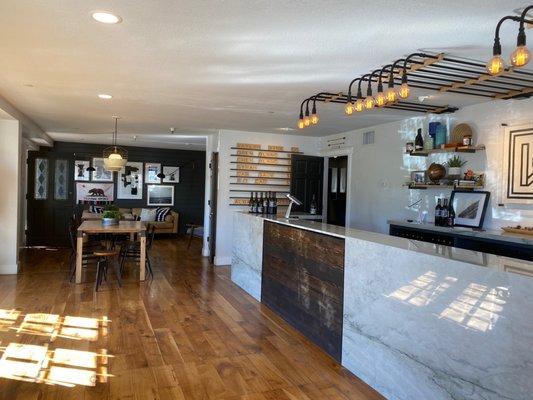 Interior of the tasting room...super chic!