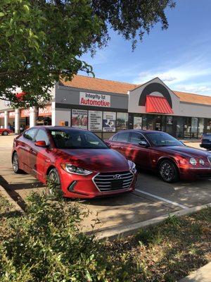 My old Jaguar traded in for my new Elantra!