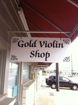 Outside Gold Violin Shop