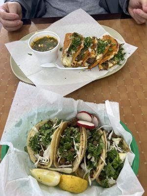 Carne asada tacos & Quesabirria tacos