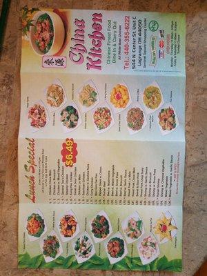 Menu back