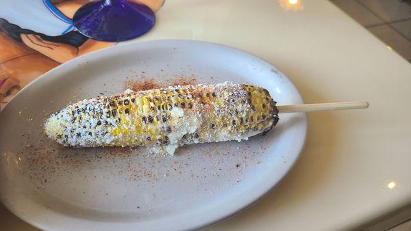 Elote was good but overcooked.