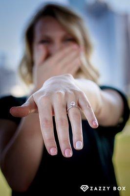 Round Diamond on a Infinity Platinum Band