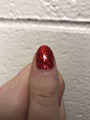 glitter gel manicure