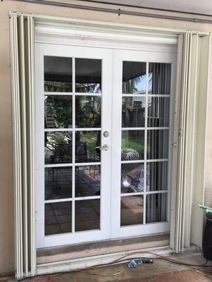 Tempered glass replacement in French door by Ameriglass technicians