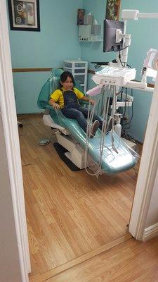 The children at their dental visit