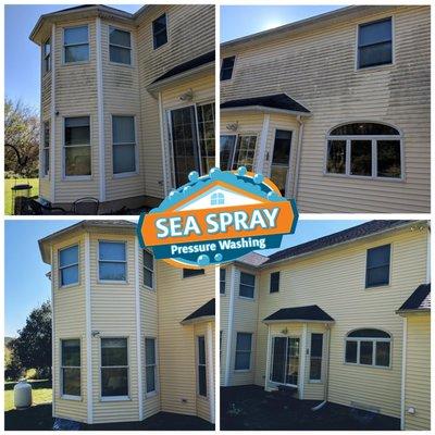 A great before and after completed in Easton, PA. This was completed by Sea Spray Pressure Washing based in Hackettstown, NJ.