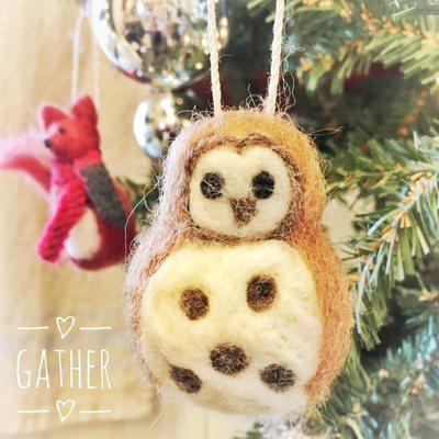 Hand felted ornaments