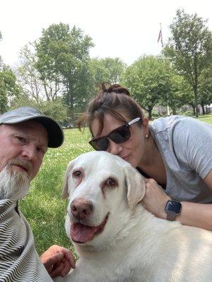 At the park a few hours before his death