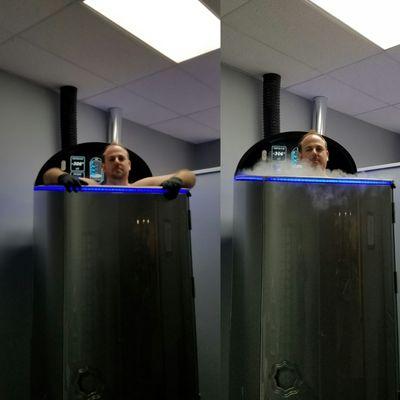 In their new whole body cryotherapy chamber offered by FreezePoint Cryotherapy