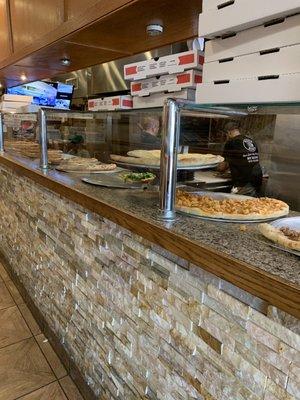 Counter with slice choices