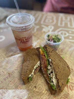 Tavern club with broccoli salad