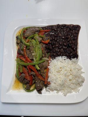 Pepper steak lunch