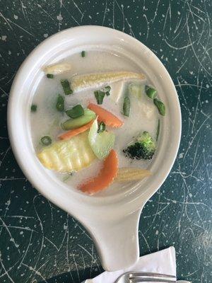 Delicious coconut and lime flavors in this lovely soup