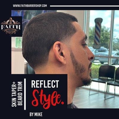 Amazing Skin fade +beard Fade Don't wait! Book your appointment today  #faithbarbershopOrlando #skintaper #beardtrim