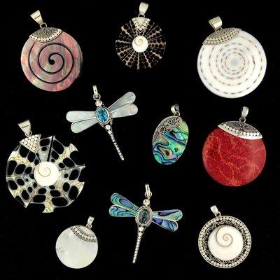 Sterling silver stone and shell jewelry direct from Bali.