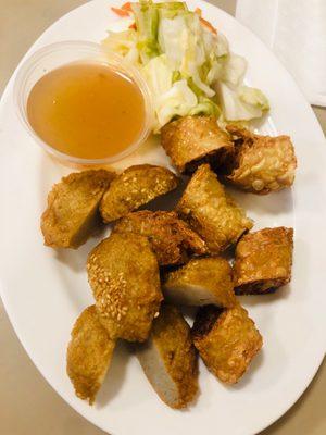 Shrimp rolls with fish cakes