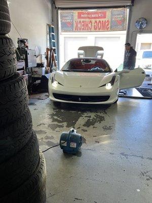 Great shop location very professional taking care of our 458 Spider!