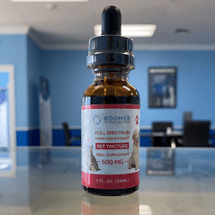 Full Spectrum Pet CBD Tincture. Designed to aid with anxiety and help boost immune system and fur.