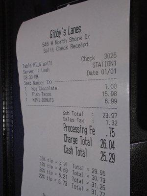 Final tab - lunch #1.