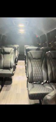 Interior of our luxury shuttle bus