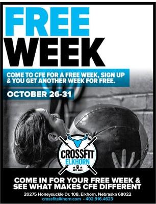 Free Week in October 2015