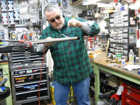 Adding a braze-on to a steel frame before painting