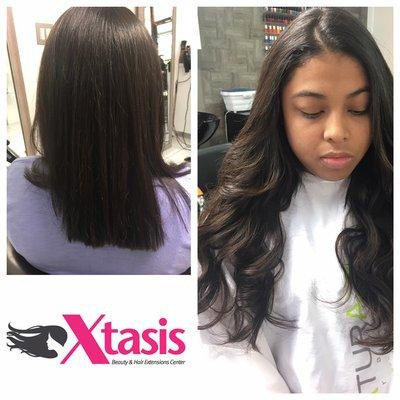 Remy hair extensions