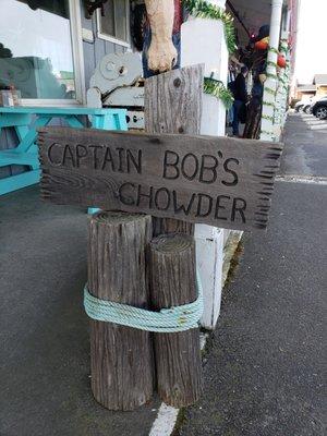 Captain Bob's Chowder infamous sign