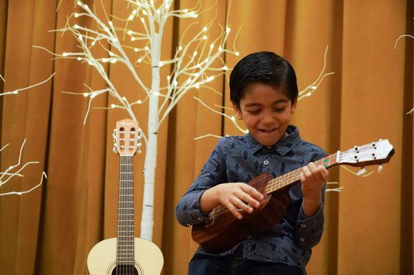 Ukulele lessons and Guitar Lessons at Encore Music are fun for all ages!