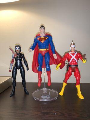 Superman, katana, and Adam Strange