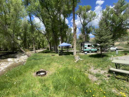 Our sweet space by the Little Cimarron River.