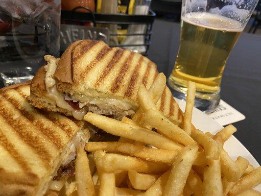 Turkey bacon avocado panini & a Melvin IPA.