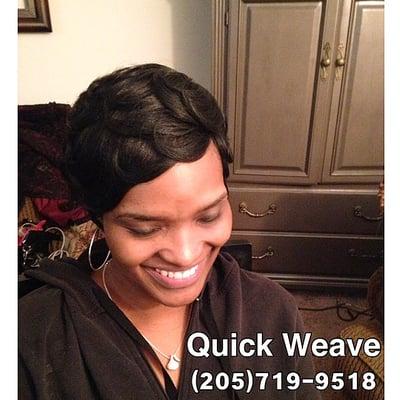 Quick Weaves at Lavish Luxury Boutique always come with a breakage resistant base. Come get your cute short style!